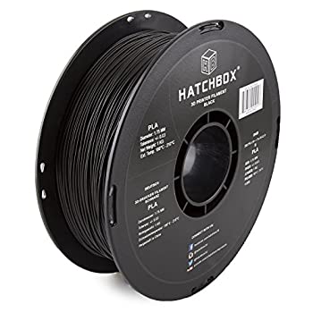 【中古】【インポート品・未当て嵌める】HATCHBOX 1.75粍 黒/黒いこと PLA脂 3D印刷機用細糸 - 1kg一巻き（2.2lbs.） - 大きさ誤差 - +/- 0.05粍