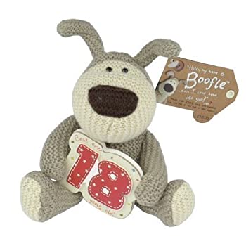 【中古】【インポート品・未当て嵌める】Boofle Plush 5%ﾀﾞﾌﾞﾙｸｫｰﾃ% Wooden Plaque 18th Birthday (53337) [並行輸入品]