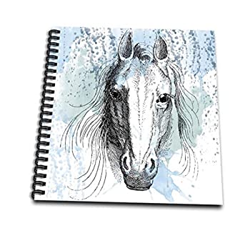 【中古】【輸入品・未使用】3dRose db_179100_1 ブルー 水彩画 馬の絵本 8×8インチ