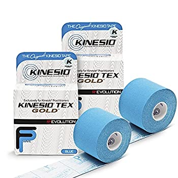 【中古】【輸入品・未使用】NEW Kinesio Tex Gold FP (FingerPrint) Tape - Blue - 2%ﾀﾞﾌﾞﾙｸｫｰﾃ% x 16.4' (Pack of 2 Rolls) by Kinesio