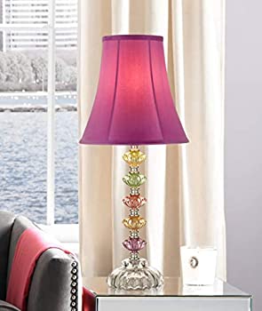 【中古】【インポート品・未当て嵌める】ボヘミアンOrchid Stacked硝子一覧表照明ランプ