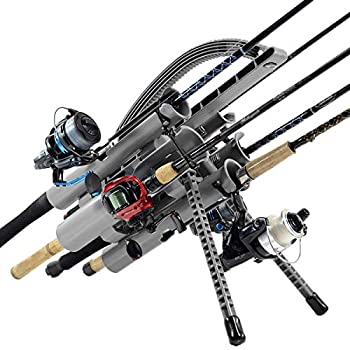 【中古】【輸入品・未使用】Rod-Runner プロ釣り竿ラック - グレー ポータブル 釣り竿ホルダー キャディ