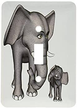 【中古】【輸入品・未使用】3drose LSP _ 181006?_ 1?A Cartoon Elephant母と息子ライトスイッチカバー|スカイマーケットプラス