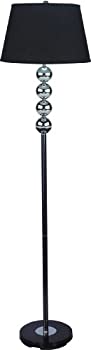 【中古】【輸入品・未使用】SH Lighting 6257F Chome 5-Orb Floor Lamp with Black Shade%ｶﾝﾏ% 62 H by SH Lighting
