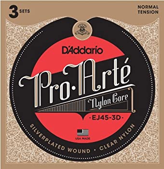 【中古】【輸入品・未使用】【 並行輸入品 】 D'Addario (ダダリオ) EJ45-3D Pro-Arte ナイロン クラシックギター 弦%ｶﾝﾏ% Normal Tension%ｶﾝﾏ% 3 Sets