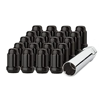 【中古】【輸入品・未使用】20 ブラック 12x1.25 クローズドエンド スプライン チューナー ラグナット アフターマーケット ホイール用