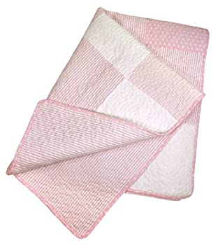 【中古】【インポート品・未当て嵌める】Stephan Baby Reversible Pieced Crib Quilt%ｶﾝﾏ% Pink and White Vintage Dot [並行輸入品]