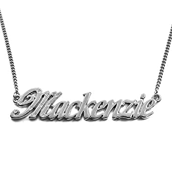 【中古】【輸入品・未使用】名前ネックレス%ﾀﾞﾌﾞﾙｸｫｰﾃ% Mackenzie%ﾀﾞﾌﾞﾙｸｫｰﾃ%???18?Kホワイトゴールドメッキ