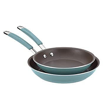 【中古】【輸入品・未使用】Rachael Ray クッチーナ 硬質 ほうろう エナメル 焦げつきなし スキレットセット Twin Pack Skillet Set ブルー WIR-282