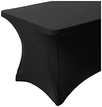 【中古】【輸入品・未使用】LA Linen Open Back Spandex Tablecloth for a 6-Foot Rectangular Table%ｶﾝﾏ% 72 by 30 by 30-Inch%ｶﾝﾏ% Black by LA Linen [並行輸入品]｜スカイマーケットプラス