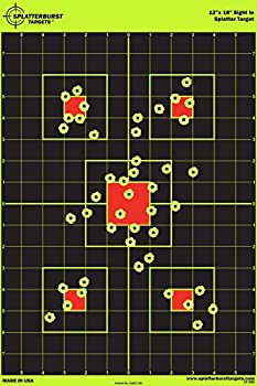 【中古】【輸入品・未使用】Splatterburst Target 射撃ターゲット - 12×18インチ 弾の当たった場所が瞬時に蛍光色の黄色に 25 pack