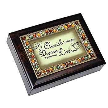 【中古】【輸入品・未使用】[コテージ ガーデン]Cottage Garden Cherish Dream Live Italian Style Burlwood Decorative Music Musical Jewelry Box Plays What a Wonderful｜スカイマーケットプラス
