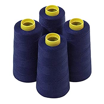【中古】【輸入品・未使用】4 Large Cones (3000 yards each) of Polyester threads for Sewing Quilting Serger NAVY BLUE Color from ThreadNanny by ThreadNanny|スカイマーケットプラス
