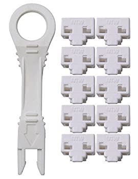 【中古】【輸入品・未使用】NTW NL-PBK10-WH ロックRJ45ポート/ダストブロッカー 色分けキー付き|スカイマーケットプラス