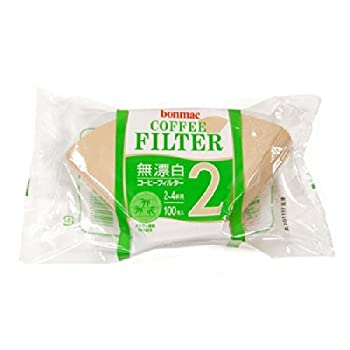 【中古】【輸入品・未使用】Bonmac フラットボトム No.2 コーヒーフィルター 100枚パック