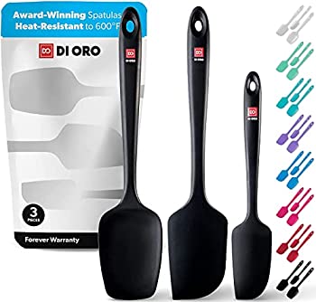 【中古】【輸入品・未使用】di Oro Living Silicone Spatula Set - 3-piece 600ﾃつｺF Heat-Resistant Baking Spoon & Spatulas - Ergonomic Easy-to-Clean Seamless One-Pie