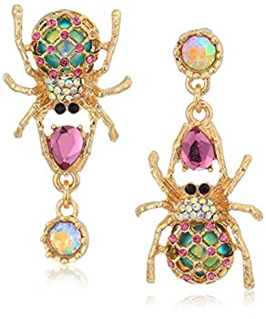 【中古】【輸入品・未使用】[ベッツィ・ジョンソン]Betsey Johnson%ﾀﾞﾌﾞﾙｸｫｰﾃ%Creep Show%ﾀﾞﾌﾞﾙｸｫｰﾃ% Spider Mismatch Drop Earrings ジュエリー[並行輸入品]｜スカイマーケットプラス