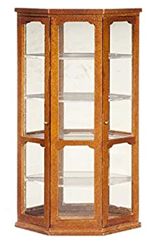 【中古】【輸入品・未使用】[アズテックインポート]Aztec Imports%ｶﾝﾏ% Inc. Dollhouse Miniature 1:12 Scale Walnut Mirrored Curio Cabinet #T6074 AZT6074 [並行輸入品]