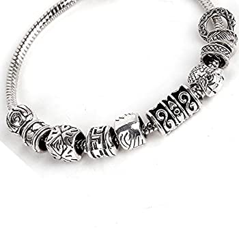 【中古】【輸入品・未使用】RUBYCA Mix Lot of 100pcs Tibetan Silver Color Spacer Beads 1Pcs Gift European Charm Bracelet BRA-01 by RUBYCA｜スカイマーケットプラス