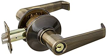 【中古】【輸入品・未使用】Schlage F51AELA609 アンティーク 真鍮 Elan 鍵付きエントリー F51A パニックプルーフドアレバー
