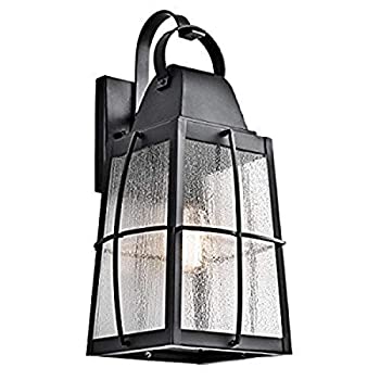 【中古】【輸入品・未使用】Kichler tolerand 1-light外部壁ランタンとクリアSeedyガラス 20.25-Inch 49554BKT 1|スカイマーケットプラス