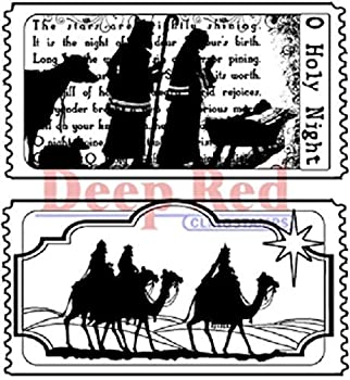 【中古】【インポート品・未当て嵌める】Deep Red Cling Stamp 3%ﾀﾞﾌﾞﾙｸｫｰﾃ%X3%ﾀﾞﾌﾞﾙｸｫｰﾃ%-Tickets To The Nativity (並行輸入品)