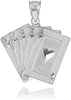 【中古】【輸入品・未使用】Fine 925スターリングシルバーハートのロイヤルFlush Pokerチャームペンダント｜スカイマーケットプラス 10,690円