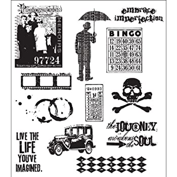 【中古】【輸入品・未使用】Tim Holtz Cling Rubber Stamp Set 7%ダブルクォーテ%X8.5%ダブルクォーテ%-Mini Muse (並行輸入品)|スカイマーケットプラス