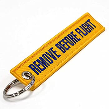 【中古】【輸入品・未使用】rotary13b1???Remove Before Flightキーチェーン???イエロー/ブルー