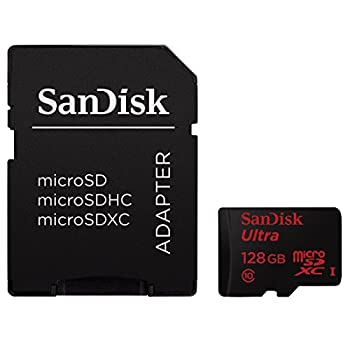 【中古】【輸入品・未使用】SANDISK MicroSDXC 128GB ULTRAシリーズ UHS-1 48MB/s アダプ