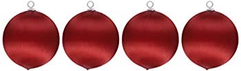 【中古】【輸入品・未使用】Satin Balls 3%ﾀﾞﾌﾞﾙｸｫｰﾃ% 4/Pkg-Christmas Red (並行輸入品)