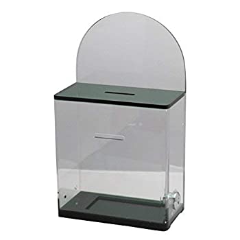 【中古】【輸入品・未使用】Myチャリティボックス???Donationボックス???Ballotボックス???チケットボックス???ヒントコンテナW / Back壁の表示領域ロックと2キーIncluded (