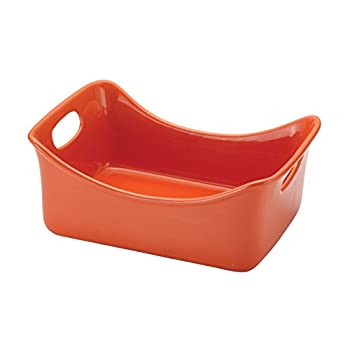 【中古】【輸入品・未使用】レイチェル 線 石器 3 クォート 長方形 パン屋 、 オレンジ