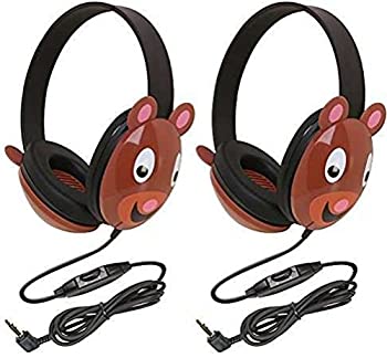 【中古】【輸入品・未使用】Califone 2810-BE Listening First Stereo ヘッドフォン ベアモチーフ 2個パック