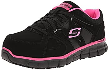 【中古】【インポート品・未当て嵌める】[スケッチャーズ] for Work Women\u0027s Synergy Sandlot Lace-Up%ｶﾝﾏ% Black/Pink%ｶﾝﾏ% 5.5 XW US