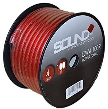 【中古】【輸入品・未使用】Soundbox接続4ゲージレッドアンプAmp電源/アース線100フィートSuperflexケーブル100?'スプール