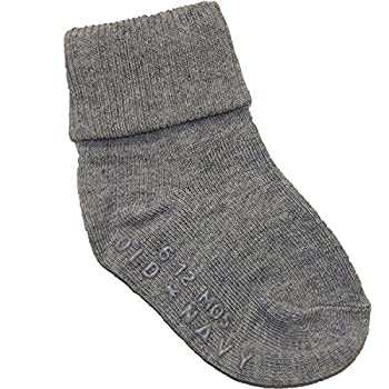 【中古】【輸入品・未使用】オールドネイビー(OLD NAVY)男女兼用グレー無地三つ折りロールアップソックス 子供用靴下 2t-3t(90cm-95cm)(日本サイズ12-14) [並行輸入品]