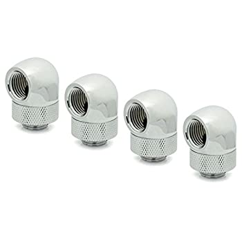 【中古】【輸入品・未使用】XSPC g1?/ 4?%ﾀﾞﾌﾞﾙｸｫｰﾃ% 90?°ロータリー継手、クロム、4パック