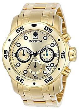【中古】【輸入品・未使用】腕時計 インヴィクタ Invicta Men's 0074 Pro Diver Chronograph 18k Gold Plated Stainless Steel Watch [並行輸入品]｜スカイマーケットプラス