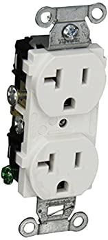 【中古】【輸入品・未使用】Hubbell CR20WHI デュプレックスレセプタクル、コモングラウン、20アンペア、125V、20－20R、ホワイト(10個パック)