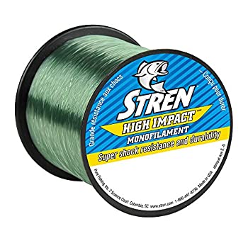 【中古】【輸入品・未使用】(5.4kg / 1000 yd%ｶﾝﾏ% Lo-Vis Green) - Stren High Impact Monofilament Fishing Line