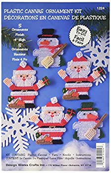 【中古】【輸入品・未使用】Santa & Snowman Ornaments Plastic Canvas Kit-7 Count (並行輸入品)