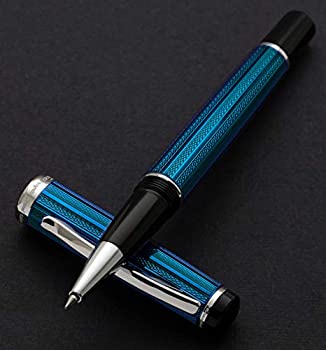 【中古】【インポート品・未当てはめる】Xezo 金管楽器 ファインローラーボールペン フレンチブルーメタリックカラー 金剛石はね除ける 目じるし プラチナメッキ シリアライズ (Incognito Blue