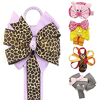 【中古】【輸入品・未使用】Ribbon Sculpture Hair Clips with Leopard Hair Clip Holder%ｶﾝﾏ% Purple by Wrapables [並行輸入品]｜スカイマーケットプラス