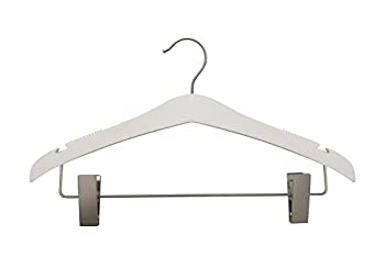【中古】【インポート品・未当て嵌める】NAHANCO 30117RC Signature Wood Hangers%ｶﾝﾏ% Low Gloss White with Inset Grippers%ｶﾝﾏ% 16 3/4%ﾀﾞﾌﾞﾙｸｫｰﾃ% (Pack of 100) 141［並行輸入］