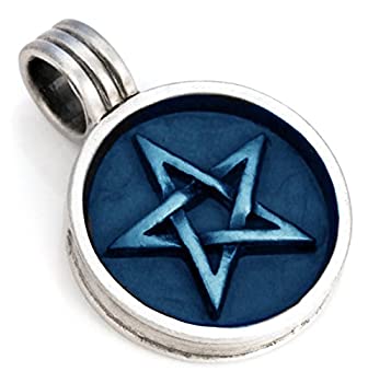 【中古】【輸入品・未使用】Bico 五芒星ペンダント (B11) ? wards Off Evil ホワイト魔女サイン ? 色付き樹脂と金属