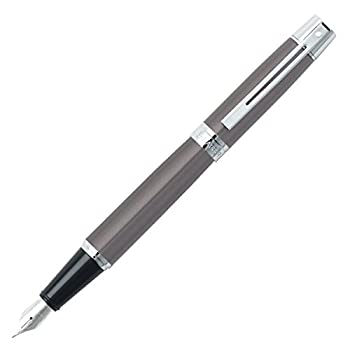 【中古】【輸入品・未使用】Sheaffer 300、メタリックグレー、クロムプレートトリム、Fountainペン: Fineペン先(e0932943?)