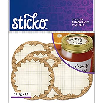 【中古】【輸入品・未使用】Sticko Label Stickers-Burlap Mason Jar Labels (並行輸入品)