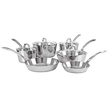 【中古】【インポート品・未当て嵌める】Viking Culinary Contemporary 3-Ply Stainless Steel 10 Piece Cookware Set by Viking Culinary