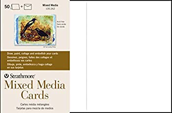 【中古】【輸入品・未使用】Strathmore STR-105-262 Mixed Media Full Cards (50 Pack)%ｶﾝﾏ% 13cm by 22cm